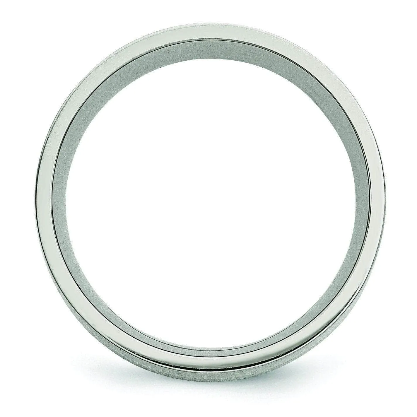 14k Gold Inlay Titanium Ring Flat Matte Finish 8mm
