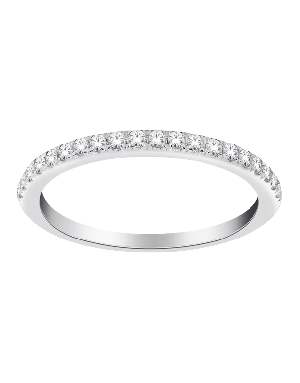 18ct White Gold Diamond Set Wedding Band - 753868