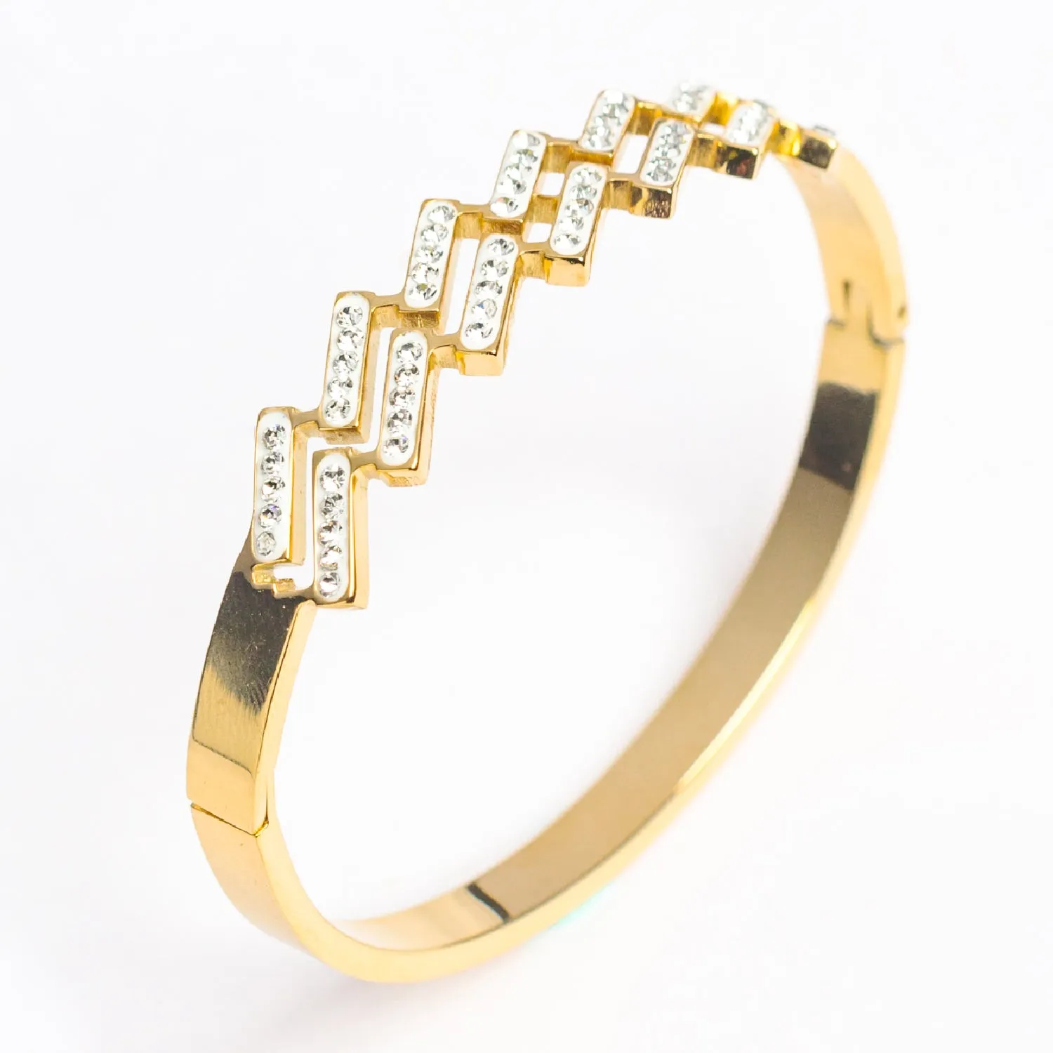 Artklim Double Layer Gold Plated Bangle Bracelet