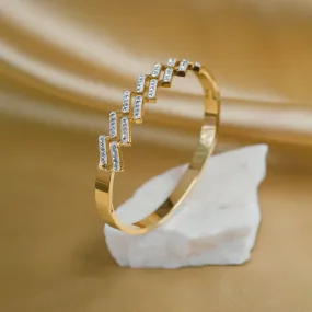 Artklim Double Layer Gold Plated Bangle Bracelet