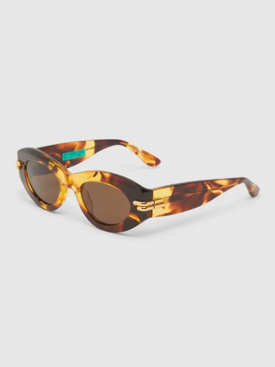 Bottega Veneta   BV1322S Mitre acetate oval sunglasses 
