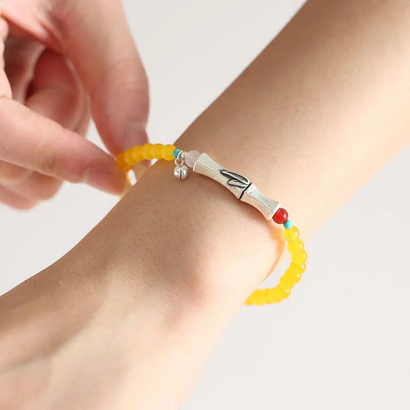 Fortune's Favor Crystal and Sterling Silver Beaded Bracelet