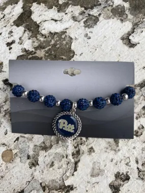 Fun Beaded Bling Pitt Panthers Bracelet