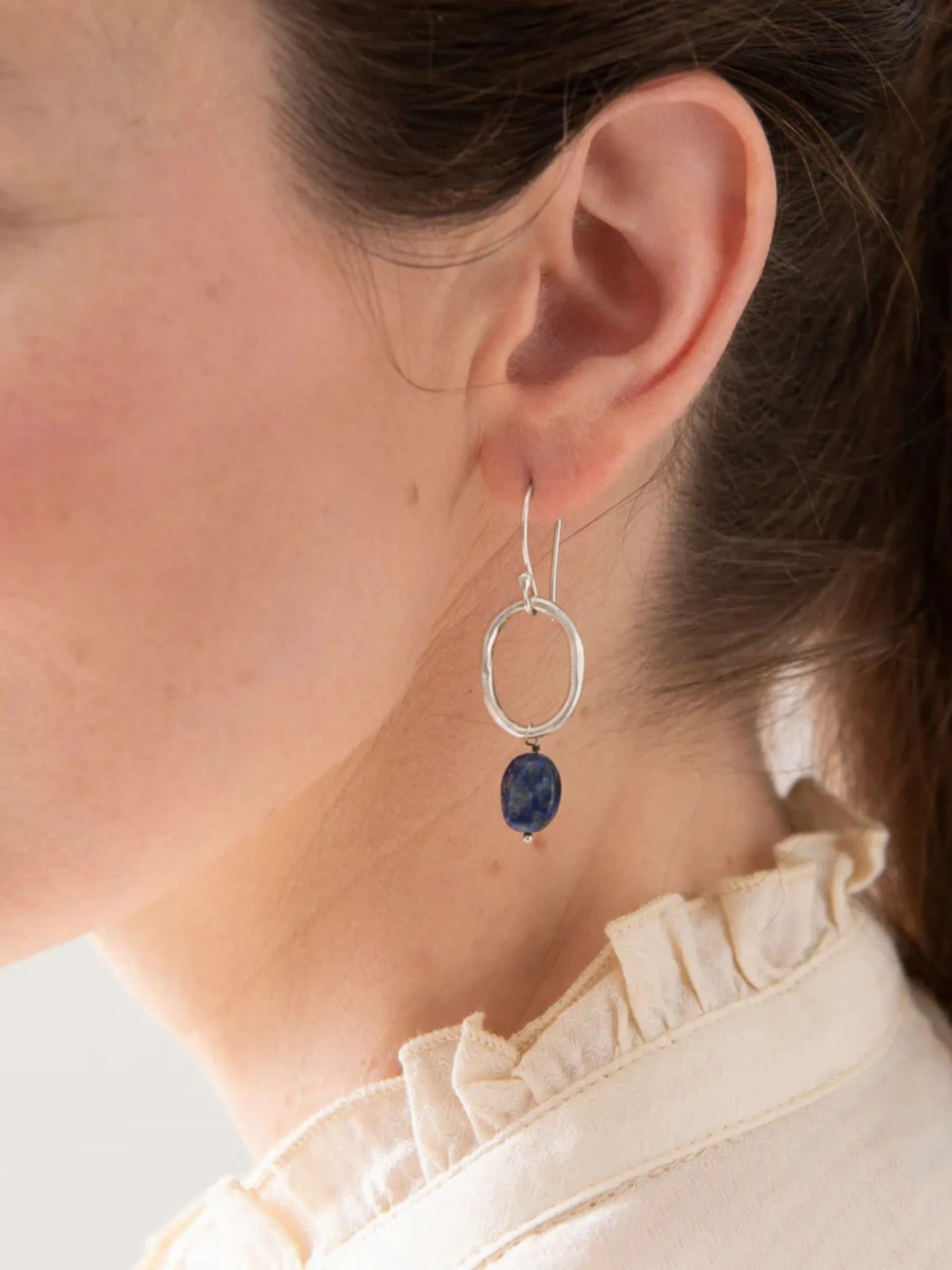 Graceful Lapis Lazuli Earings SP | A Beautiful Story