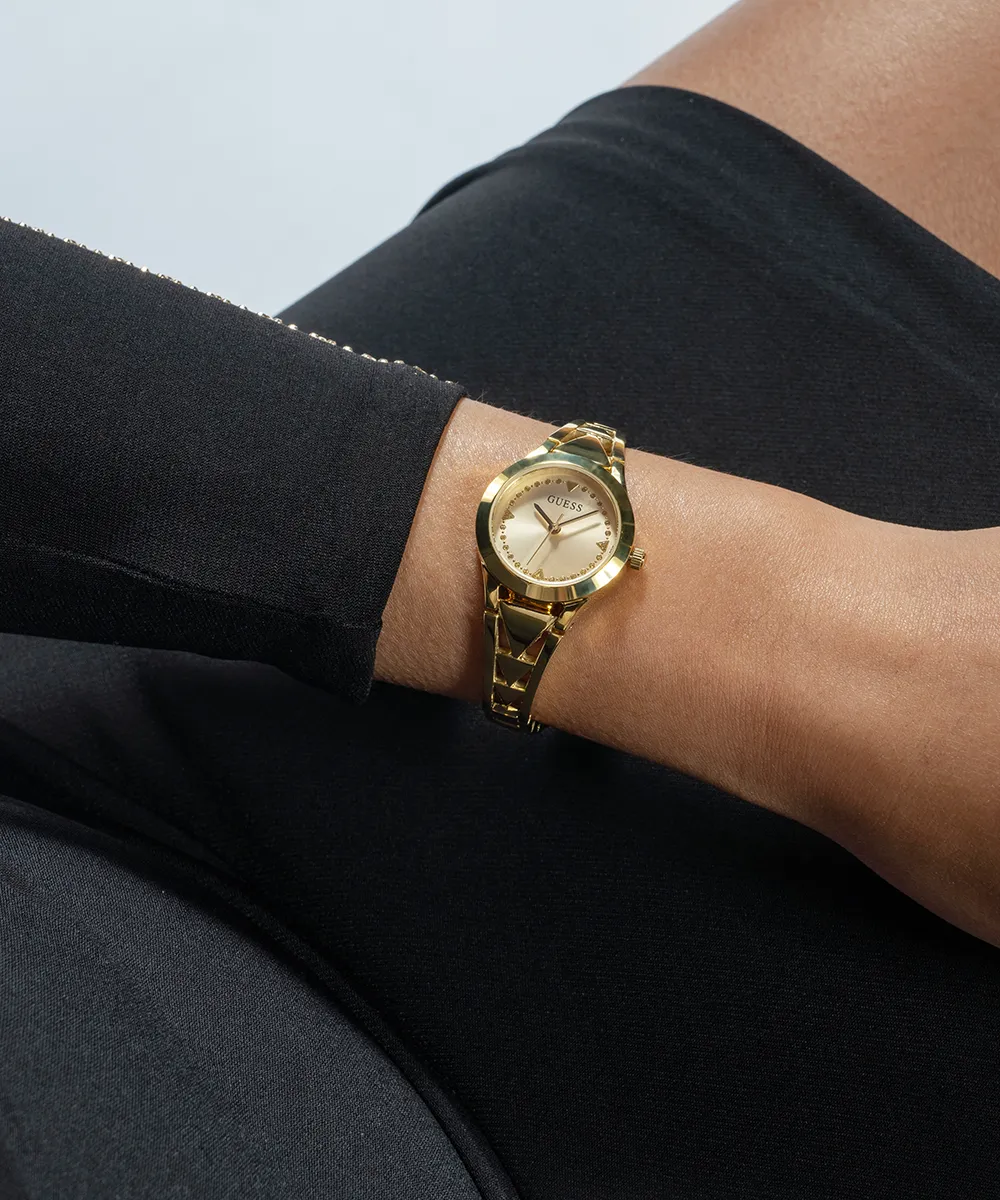 GUESS Ladies Gold Tone Analog Watch