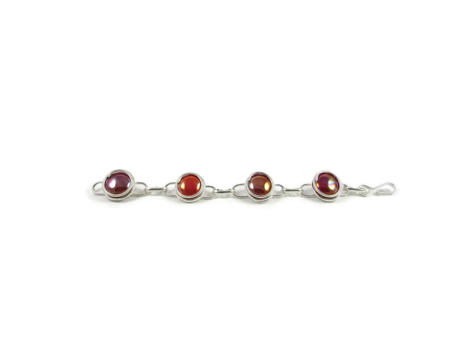 Infinity Bracelet - Red Iridescent