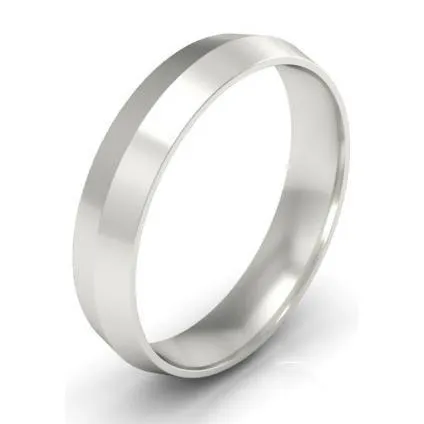 Knife Edge Wedding Ring 4mm