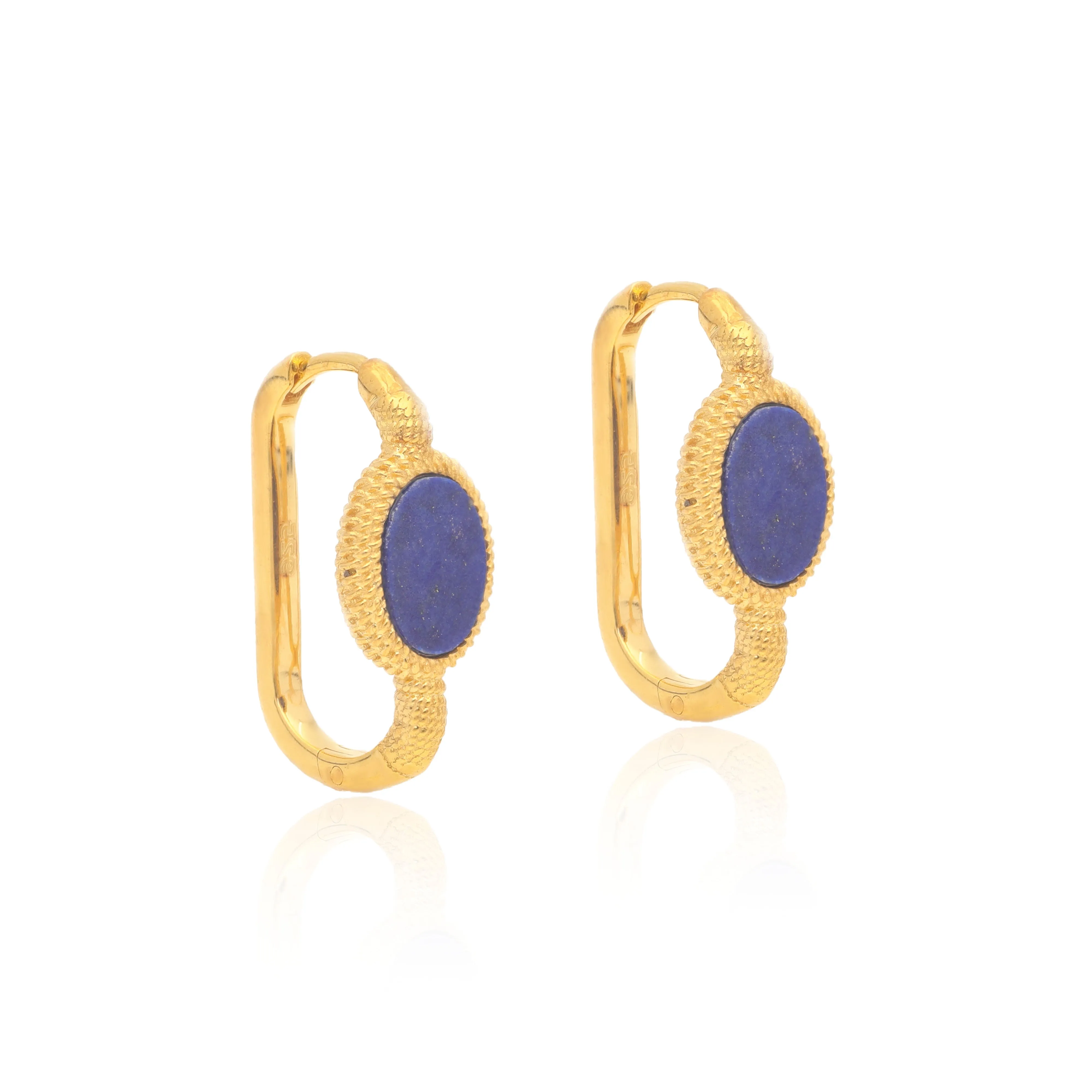 Kora Lapis Lazuli Vermeil Link Hoops