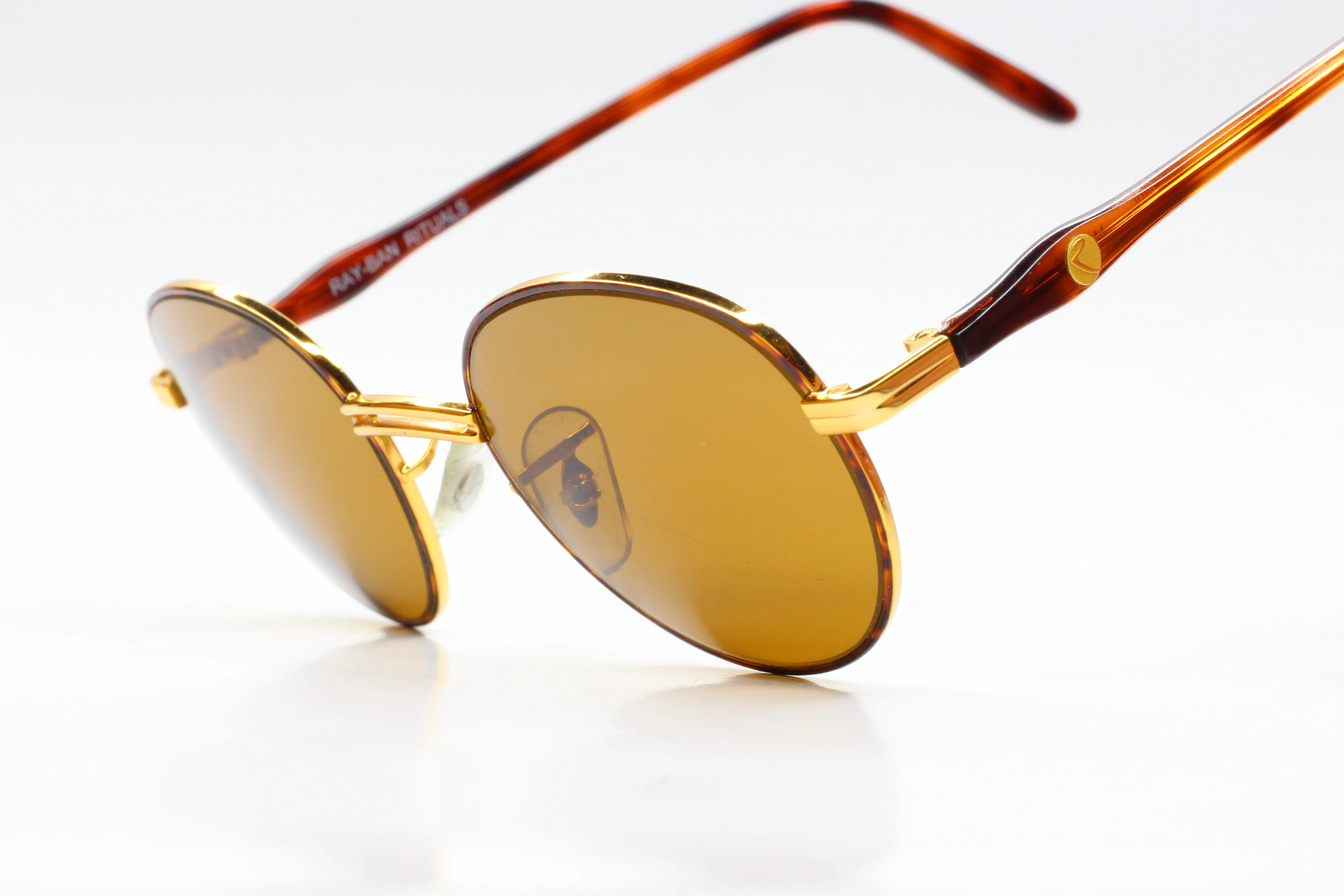 Ray-Ban RITUALS W2546 Gold Plated Vintage RARE Italy Sunglasses -Ma
