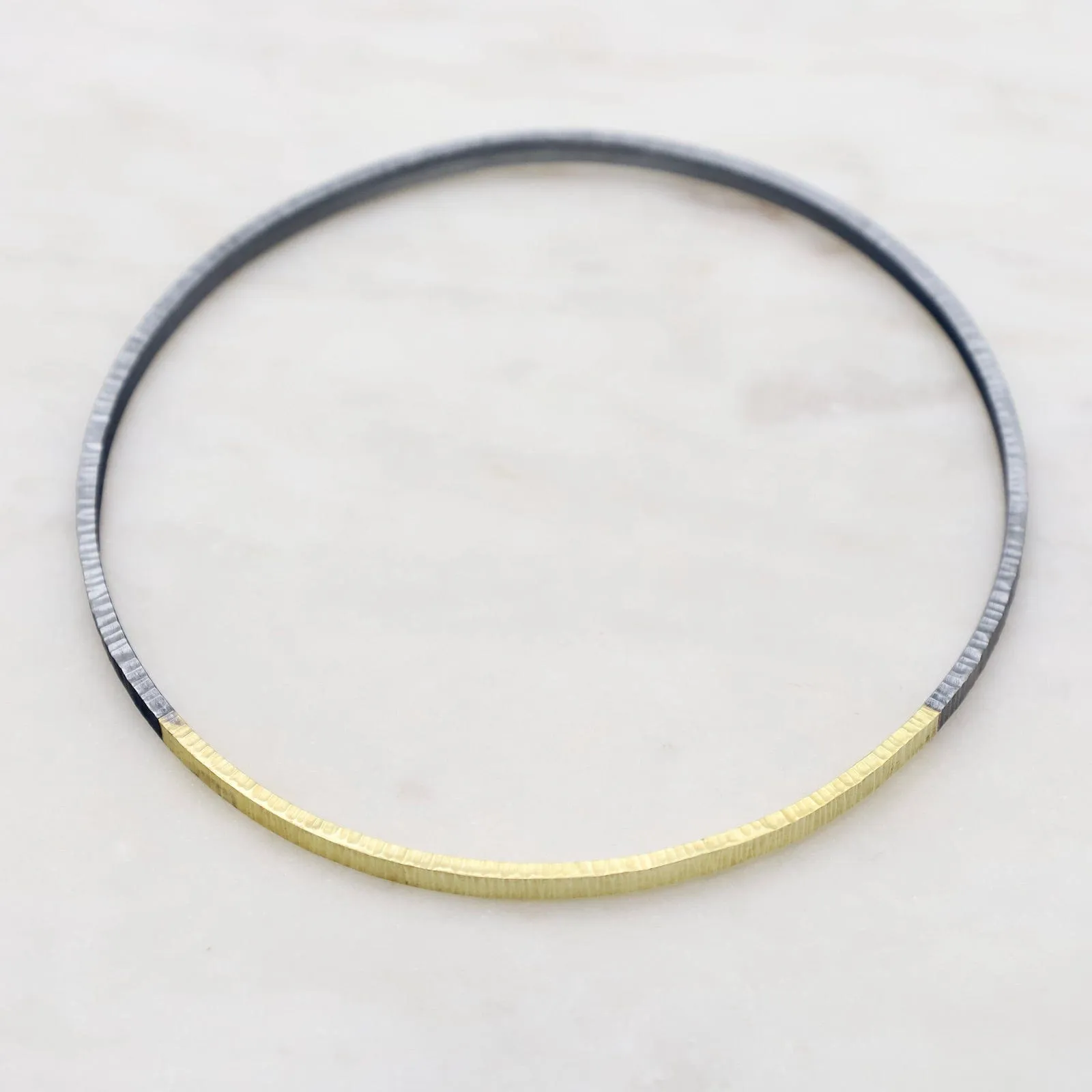 Two-Tone Textured Bangle