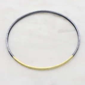 Two-Tone Textured Bangle