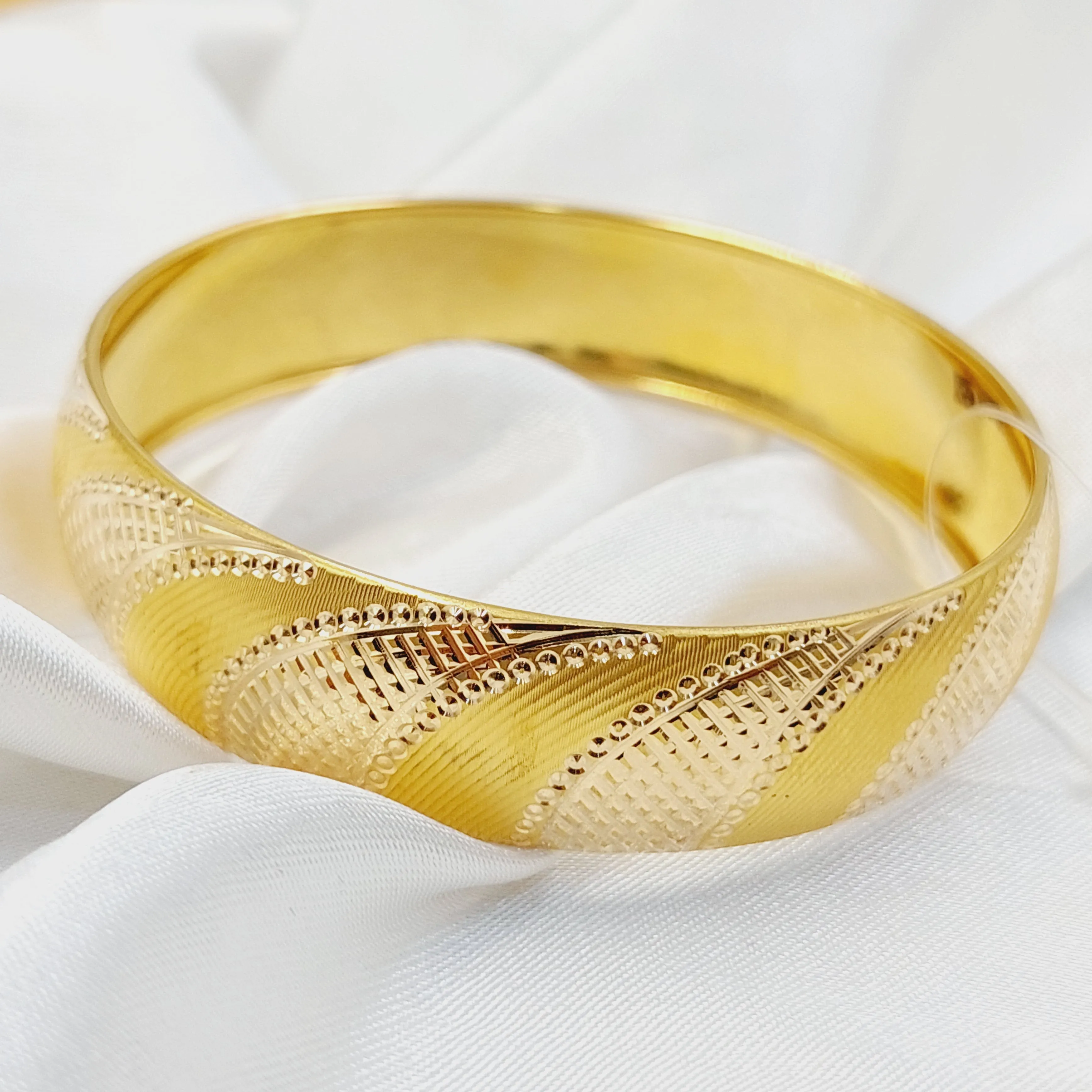 Wide Engraved Bangle